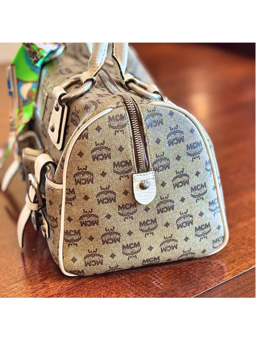 MCM boston leather